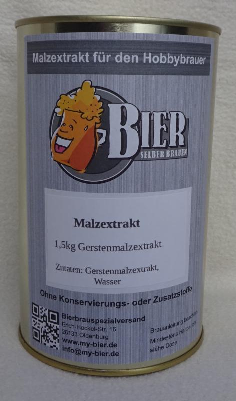 Flüssiger ungehopfter Malzextrakt, Glutenfrei, hell, 1,5 kg