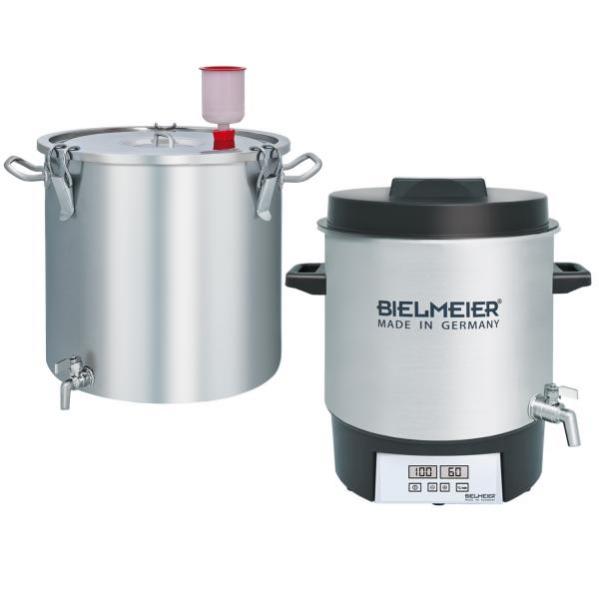 BIELMEIER Bierbrauset 10 teilig Maischekessel Läuterbottich Edelstahl 27 L 1800W BHG403 bestehend aus: B410000 + B420100